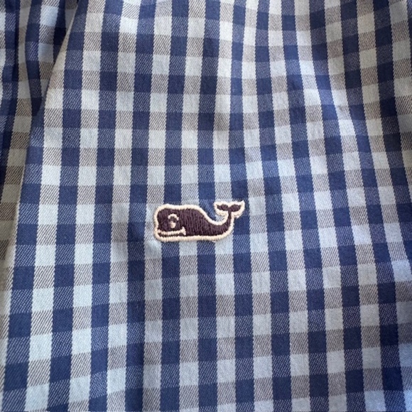 Vineyard Vines Blue Check Button Up Size 5 - Picture 2 of 7